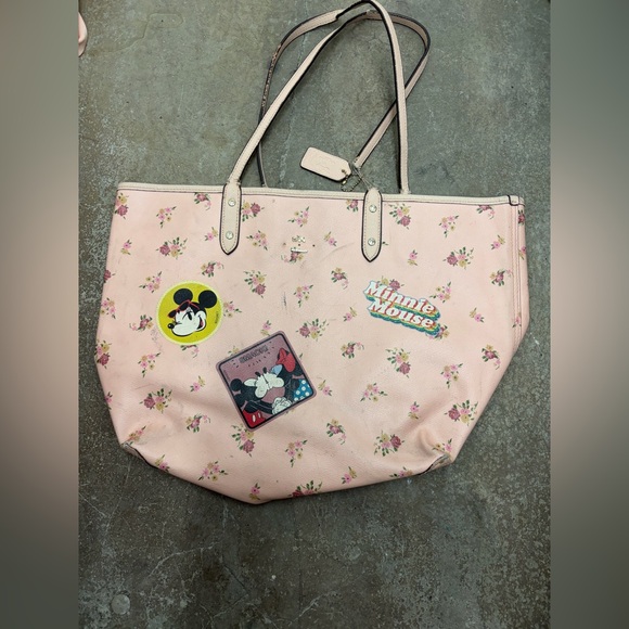 Disney Handbags - Coach x Disney Floral Minnie Mouse Pink Tote